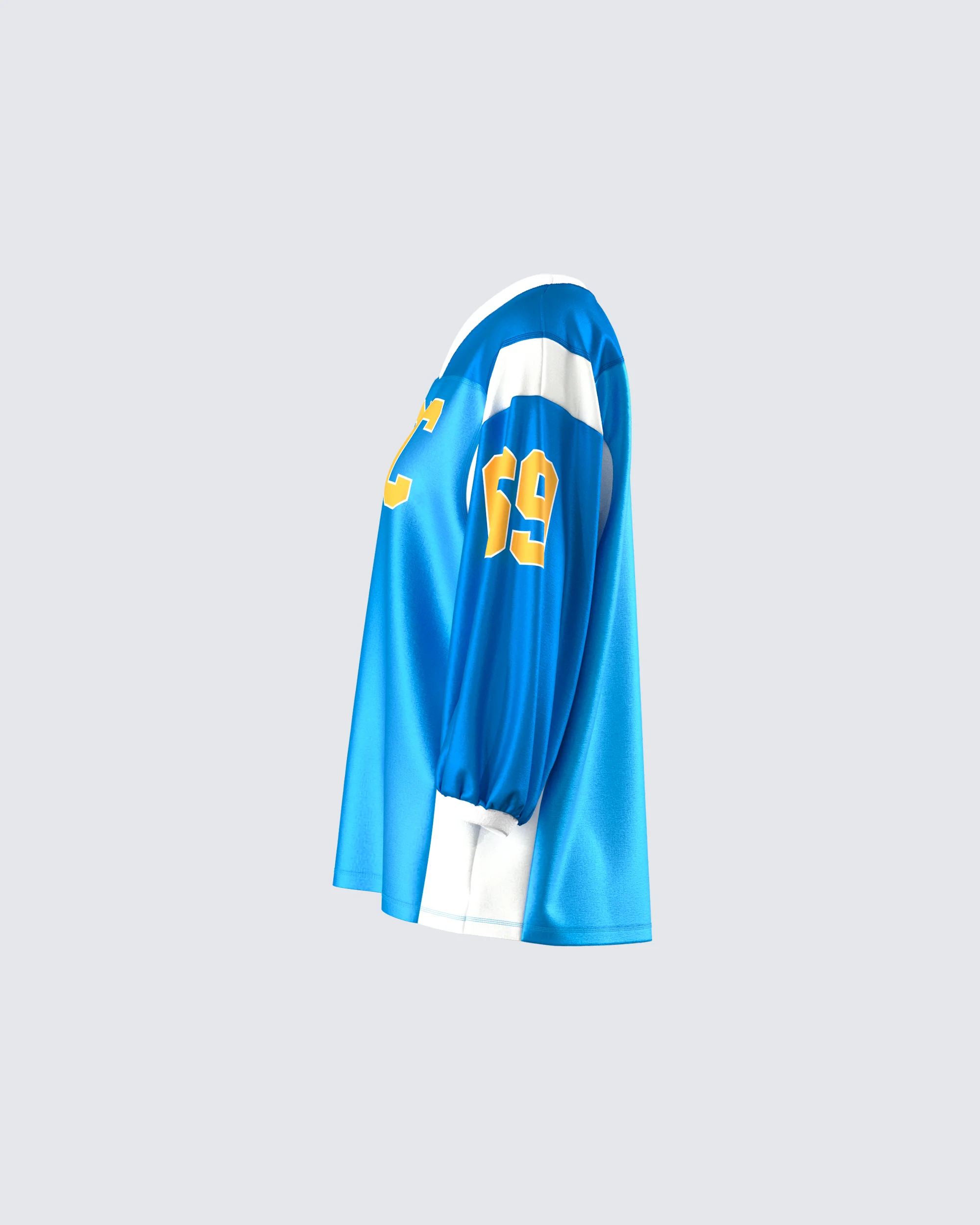 Bea Blue Graphic Sports Jersey Top - FINESSE